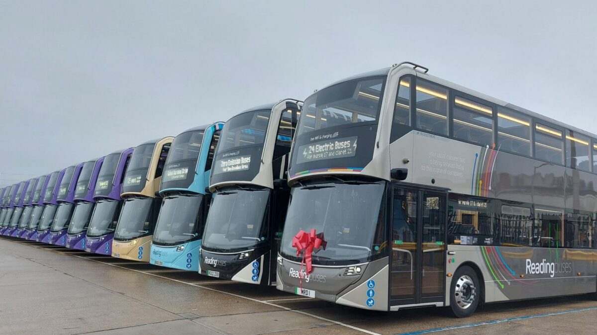 Reading’s fleet of battery electric buses
